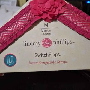 Lindsay Phillips SwitchFlops Maroon Chevron Interchangeable Straps